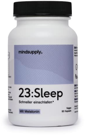 mindsupply® SLEEP | 90 Melatonin Kapseln – Hochdosiert – Alternative zu Melatonin Einschlafspray – Ohne Zusätze – Laborgeprüft – 100% vegan – Natürliches Schlafmittel