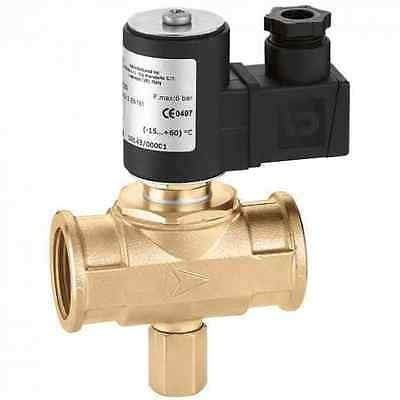 854125 Electroválvula para gas, normalmente cerrada con restablecimiento manual CALEFFI de 3/4