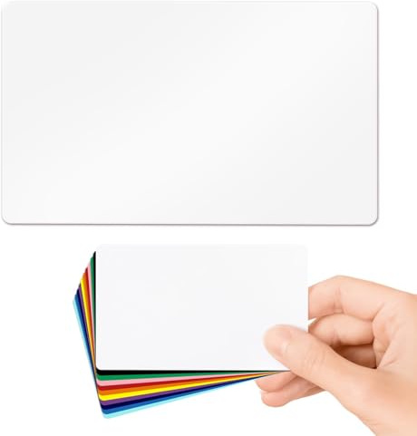 CKB LTD PVC Karten Blanko Prämie weiß Kunststoff, Standard CR80 Kreditkartengröße 86x54 mm 760 Mikron für Ausweise Dienstausweise EC und Bankkarten Gesundheitskarten, Kartendruck drucker-Packung 100