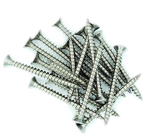 No.4 x 1.2 (3mm x 30mm) Pozi Countersunk Chipboard Screw - Stainless Steel (A2) (Pack of 20)