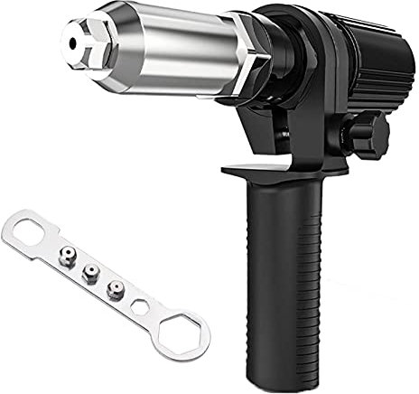 Electric Riveter, Alldo Pop Rivet Gun Core Pull Accessories Attachments Cordless Riveting Drill Joint Adapter