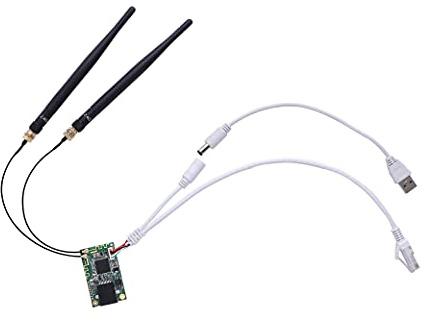 VONETS 2,4GHz WiFi Modul/Mini Router/WLAN Ethernet Brücke/Hotspot Signalwiederholer/AP, USB/DC betrieben mit 2 RJ45 Ports für Heimwerker, Industrietechnik, PLC, eingebettetes Netzwerkgerät VM300-H