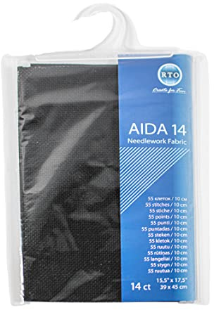 Mouldmaster Aida-Fadenzahl 14, 39 x 45 cm, Schwarz