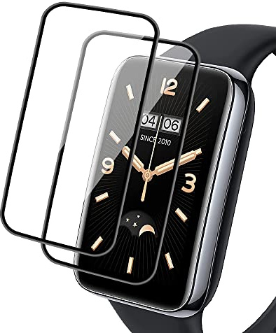 SeNool Protector de Pantalla Compatible conXiaomi Smart Band 7 Pro, [2 Piezas] [3D Cobertura Completa, Anti-rasguños, Alta Definición], Película Protectora Compatible con Xiaomi Mi Band 7 Pro