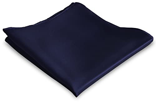Mr.Van 100% Seide Einstecktuch für Herren, Elegant, Marineblau, Weich, 35 * 35 cm, 16,5 Momme Seideneinstecktuch Einfarbig Uni