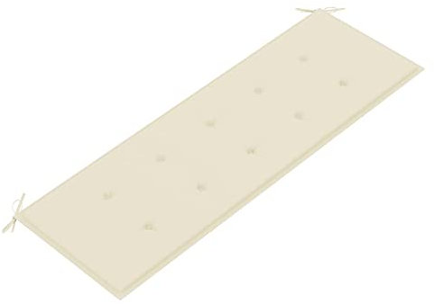 WIFESE Gartenbank-Auflage Creme 180x50x3 cm Sitzkissen Bank Bankauflage Sitzkissen Outdoor Sitzpolster Bank Sitzauflagen Gartenmöbel Universellen Design Geeignet für Gartenbänke im Freien
