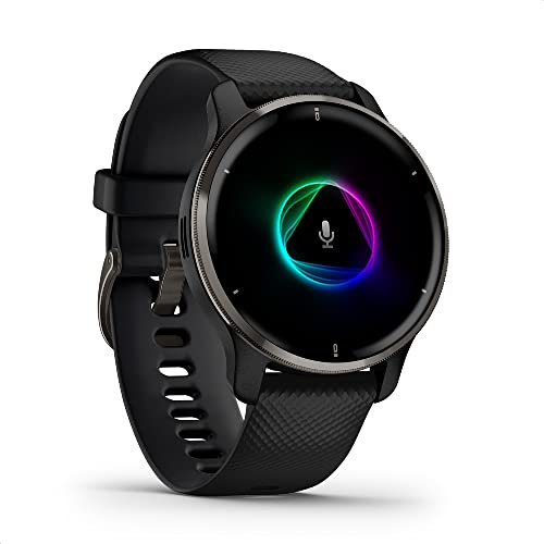 Garmin [ Renewed Venu 2 PLUS (45mm), AMOLED GPS Smartwatch with All-day Advanced Health and Fitness Features, Voice Functionality, Music Storage, Up to 9 days battery, Black (Renewed)