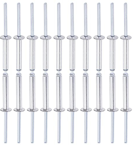DTGN 5mm x 30mm (DXL) Blind Rivets - 120Pack - Good for Machinery Joining - Aluminum Dome Open End Rivet