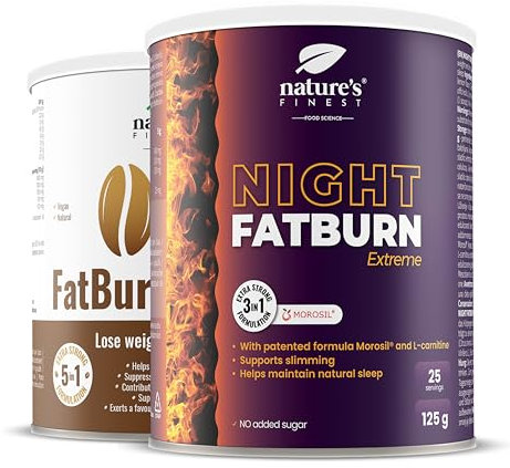 Nature's Finest by Nutrisslim Night FatBurn Extreme + OK!Fatburn Coffee - die Stoffwechsel Beschleunigen Formel für Naght und Tag Gesund Abnehmen - mit Morosil, L-Carnitine, Guarana
