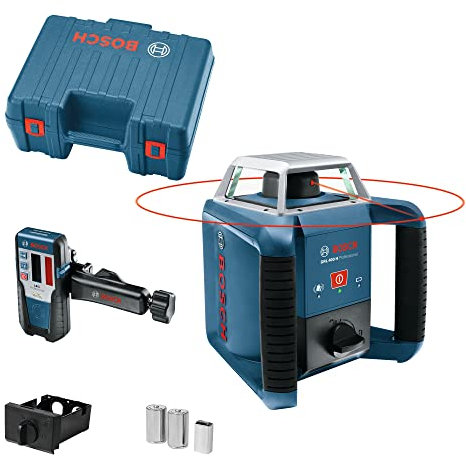 Bosch Professional Rotation Laser Level GRL 400 H (Ein-Knopf Bedienfeld, LR 45, Arbeitsbereich: bis zu 400m (Durchmesser), in L-Boxx)