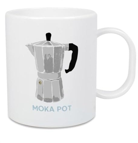 artboxONE Großer Kinderbecher Moderner Kaffee – Moka-Kanne von Galaxy of Graphics - Typografie