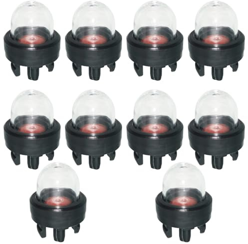 Benzinpumpe Motorsäge, CTRICALVER Vergaser Primer Pumpe 10er-Pack, Zündkapsel Primer für Kettensägen Gebläse Trimmervergaser Motorsense Rasenmäher