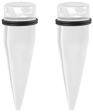 ANAZOZ Tunnel 10mm-20mm, Ohr Flesh Plug Acryl 2er Set Ohr Dehnstäbe Herren, Ohr Expander Ohrringe Transparent