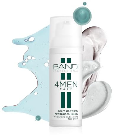 Bandi - Crème Hydratante Visage Hommes 360° Avec Acide Hyaluronique Apaisante Contre Rougeurs et Démangeaisons Améliore Teint Raffermit et Revitalise Tous Types de Peau