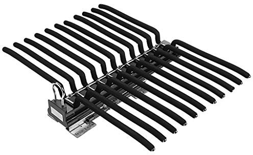 SIBEG Schrank-Hosen-Kleiderbügel zum Herausziehen, Push-Pull-Krawatten-Schalhalter-Gleitschiene mit Dämpfer, Hosenständer für 22 Paar für Kleiderschrank, 46 cm