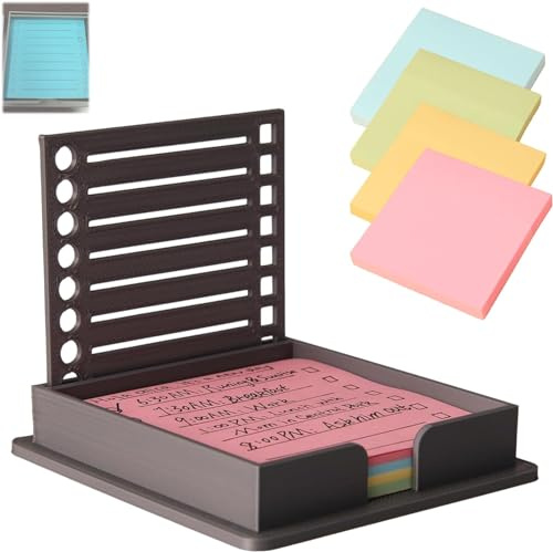 Post It anteckningspenserare, post it-anteckningsmall, klisterlapp hållare med stencil, designad och 3D-tryckt dessa små att göra-lista mallar och post it-lappar hållare för mitt skrivbord