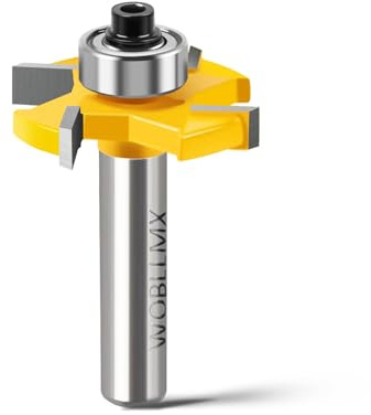 WOBLLMX Punta per fresa a disco con gambo da 8 mm, L5 mm, lama in metallo duro a 4 denti, fresa durevole e affilata per utensili da falegnameria