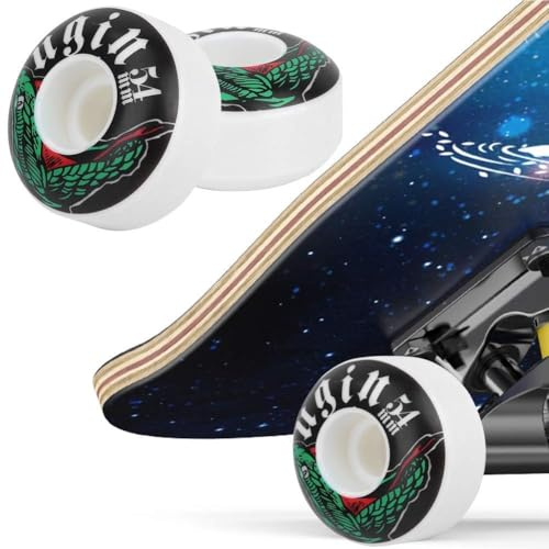 Ruote Da Skateboard, 4 Pezzi 54xmm/2,1x1,3 Pollici 100a 70% Resilienza PU Longboard Wheel Ruote Da Skate Da Strada per Skateboard Waveboard