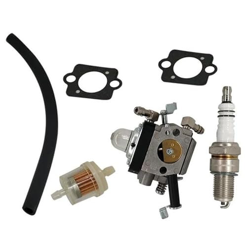 POMPOMPUR pour Wacker BS50-2 BS50-2i Kit Carburateur Pièces Rechange Moteur Tondeuse À Gazon Joint Tuyau D'huile Bougie D'allumage Filtre À Huile Carburateurs Carburateur pour Moteur