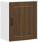 vidaXL Lucca Kitchen Wall Cabinet - Brown Oak Storage Unit - Engineered Wood - Wall Mount Design - Glass Door - Modern Kitchen Cabinet - 50x31x60cm
