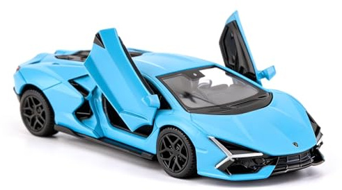 Lamborghini Reventon giocattolo auto modello con funzione di ritiro, porta aperta, adatto per collezione e regalo per bambini (blu)