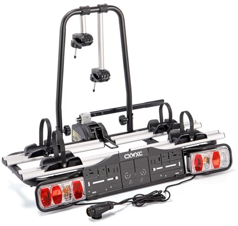 Fahrradträger Anhängerkupplung – Auto Fahrradträger für E-Bikes & Standardräder, Kann 2 Fahrräder aufnehmen,Schnellspann-Sicherung, 13/7-Pin Lichtsystem, Universell & Aerodynamisch