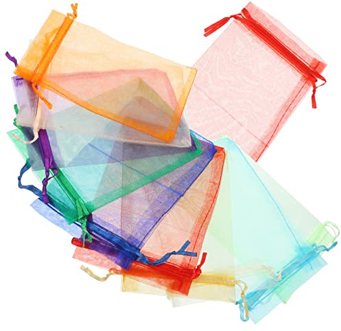Vaguelly 100 Stück Netzbeutel Mit Kordelzug Kleine Organza Schmuckbeutel Geschenkbeutel Netzgeschenkbeutel Für Party Hochzeit Geburtstag Feier