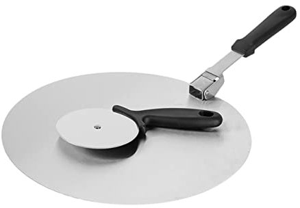 Holibanna Pala De Pizza Plegable De Acero Inoxidable Rueda Cortadora De Pizza El Horno