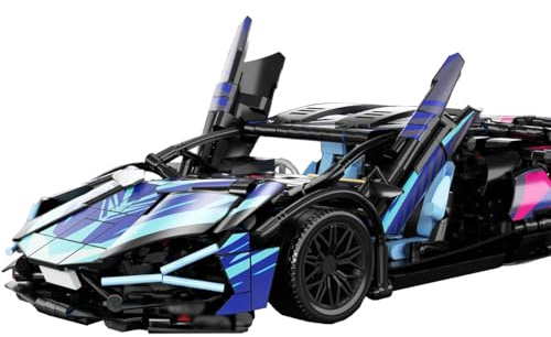 NUOJIAYING Supersportwagen Bausteine Sets, 1314 Teile 1:14 Technik Sportwagen Bausteine Rennwagen Auto Modell, DIY Sportwagen Modell Bausatz, Geschenk für Jugendliche und Erwachsene
