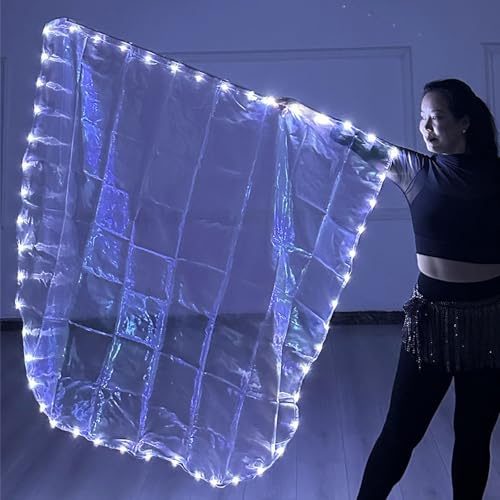 LED Light Worship Dance Flag With Telescopic Poles Semicircular Design Praise Banners For Celebration And Beach Vacation
