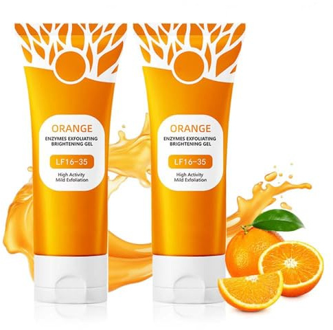 Gel exfoliante naranja para rostro y cuerpo, limpieza profunda de los poros, eliminación de puntos negros, cuidado hidratante para la piel, exfoliante natural Orangenezym para todos los tipos de piel