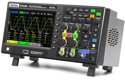 Hantek Oszilloskop, 2+1CH 500MHz Oszilloskop mit 25 MHz Wellenformgenerator | DSO2D50, 2 GS/s Abtastrate, Ideal für Ingenieure, Hobbyanwender, Diagnose, Tests und Reparaturen