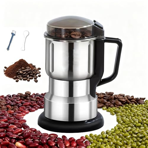 Broyeur à grains électrique, 300 W, 25 000 tr/min, capacité 250 g, lame en acier inoxydable pour café, épices, herbes
