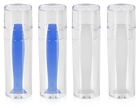 LEPZUR Ventouse Lentille Rigide 4 Pièces Extracteur Lentilles Annuelles Rgp Ortho-K Set Accessoires 2 Bleu 2 Transparents Longueur 2.8Cm