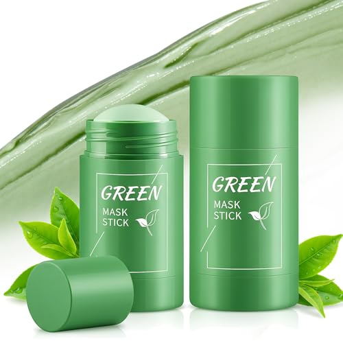 2 Pack Green Tea Mask Stick for Face,Green Tea Deep Cleanse Mask,Blackhead Remover With Green Tea Extract