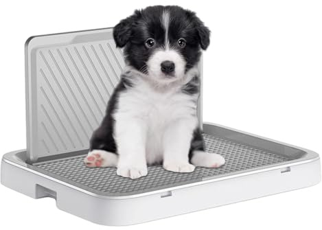 Hundtoalett med pottuppsamlingsbricka, halkfri läckagesäker toalett för inomhus och utomhus med stänkskydd, valpar pipiunderlägg hållare, för resor sovsal sovrum vardagsrum