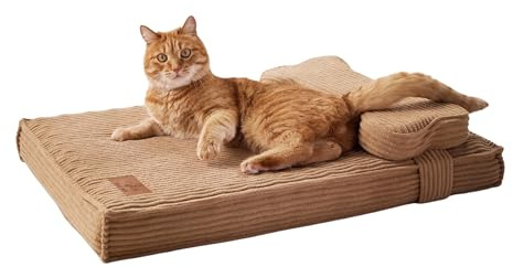 VEEL PET Cama para Gatos ortopédica con Funda Impermeable (SMA)