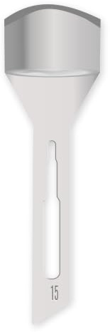 Lame per Sgorbia Sterilizzate Monouso H867 | Kit 40 Lame (2 Confezioni da 20 Pezzi) | Uso Estetico e Podologico per Rimozione Callosità | 9 Misure | Eilà (15 mm)