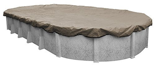 Pool Mate 601224-4-PM 20-Year Premium Winter Oval above-Ground Cover, 12 x 24-ft. Pool, Sand
