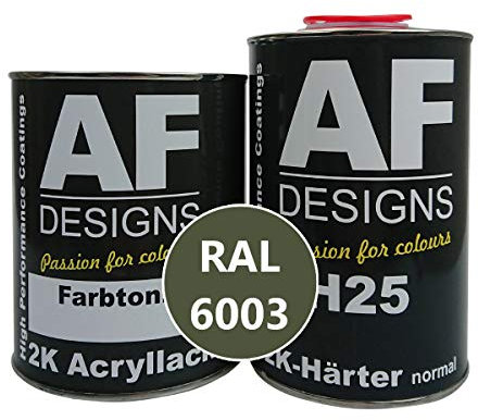 Alex Flittner Designs 2K Lack 4,5 kg Set RAL 6003 Olivgruen matt Holz Maschinen Industrielack LKW NFZ