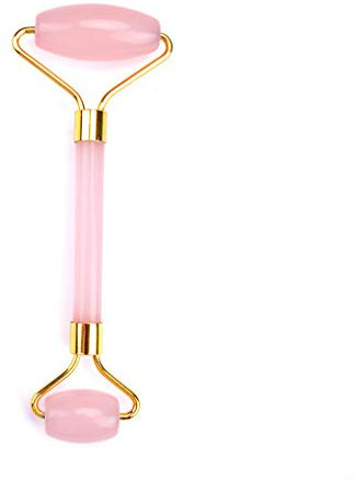 RONGJJ Körper Gesichtsroller Rosenquarz Jade Gesichtswerkzeug-Set Massage Für Gesichtsmassagegerät, Anti-Aging Heilend, Verjüngt Gesicht Und Nackenhaut Gesicht, Pink Crystal