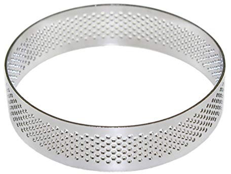 DOITOOL Runder Tortenring Aus Edelstahl Hitzebeständig Perforiert Für Mousse Quiche Und Backform Für Gleichmäßiges Backen Und Einfache Reinigung