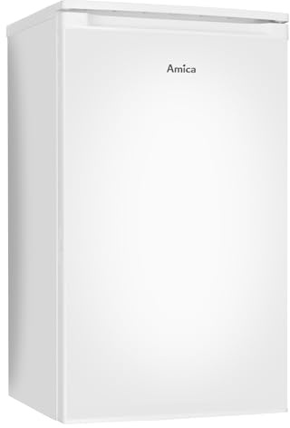 Amica Kühlschrank mit Gefrierfach 83 L 84 x 48 x 49,5 cm KS 361 155 W | 75 L Kühlteil, 8 L Gefrierteil, Automatische Abtauung, Innenbeleuchtung, Gemüseschublade, 3 Türablagen, Leiser Betrieb