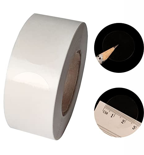 MDlabels Verschlussetiketten transparent auf Rolle- Ø 27 mm rund – 1000 Stück- PP Klebepunkte- Siegeletiketten für Umschläge Schachteln und Geschenkverpackungen