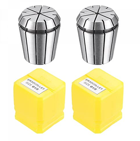 sourcing map ER32 Spring Collet 1/8 Chuck for CNC Engraving Machine Lathe Milling Tool 2pcs
