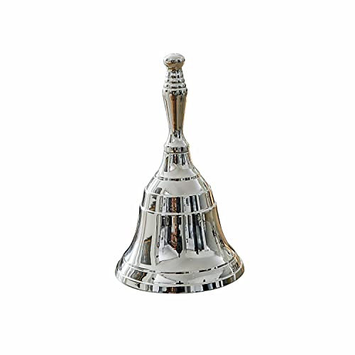 Loberon Glocke Baron, schöner Klang, klassisches Weihnachtsglöckchen, nostalgischer Charme, Dekoobjekt, Weihnachten, Weihnachtsdeko, Messing, Silber