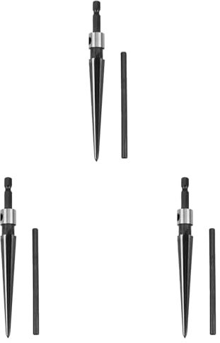 Spactz 3 x Reibahle 3-13 mm mit Sechskantschaft Handreibahle ausgestellte Brücke aus Stahl Bolzen Bohrung Fase Schreinerei Schneidwerkzeug Bohrer Bit