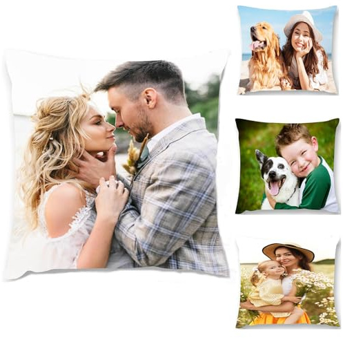FABTOP Personalisierte Geschenke Fotokissen Foto-Kissen Selbst Gestalten (40x40 cm) Mit Foto Individuell Bedruckt, Personalisiertes Kissen FOTOGESCHENK Mit Eigenem Foto (1,50 x 50 cm)