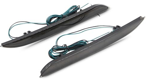 Nebelschlussleuchte,RüCkleuchten 2 stücke Geräucherte Hinten Schwanz Stoßfänger Reflektor Bremslicht Lampe Fit for Ford Mustang 2015 2016 2017 Auto Zubehör(Smoke)