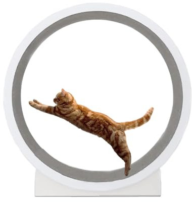 Kindevieft Katzenlaufrad, KatzenlaufräDer FüR Hauskatzen, 43,3 Zoll Katzenlaufrad Mit Teppichlaufbahn, Katzenlaufbandtrainer FüR Katzen Zum Laufen/Gehen/Training
